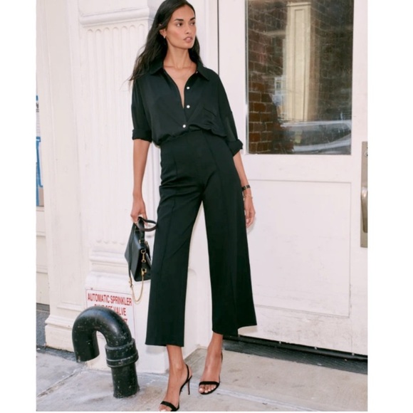 SPANX Smooth Perfect Fit Ponte Cropped Wide Leg Pant Size Medium - Picture 5 of 17